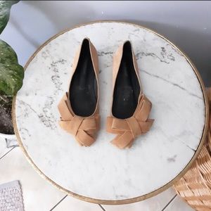 Jeffery Campbell Ruston Pointed Suede bow flats